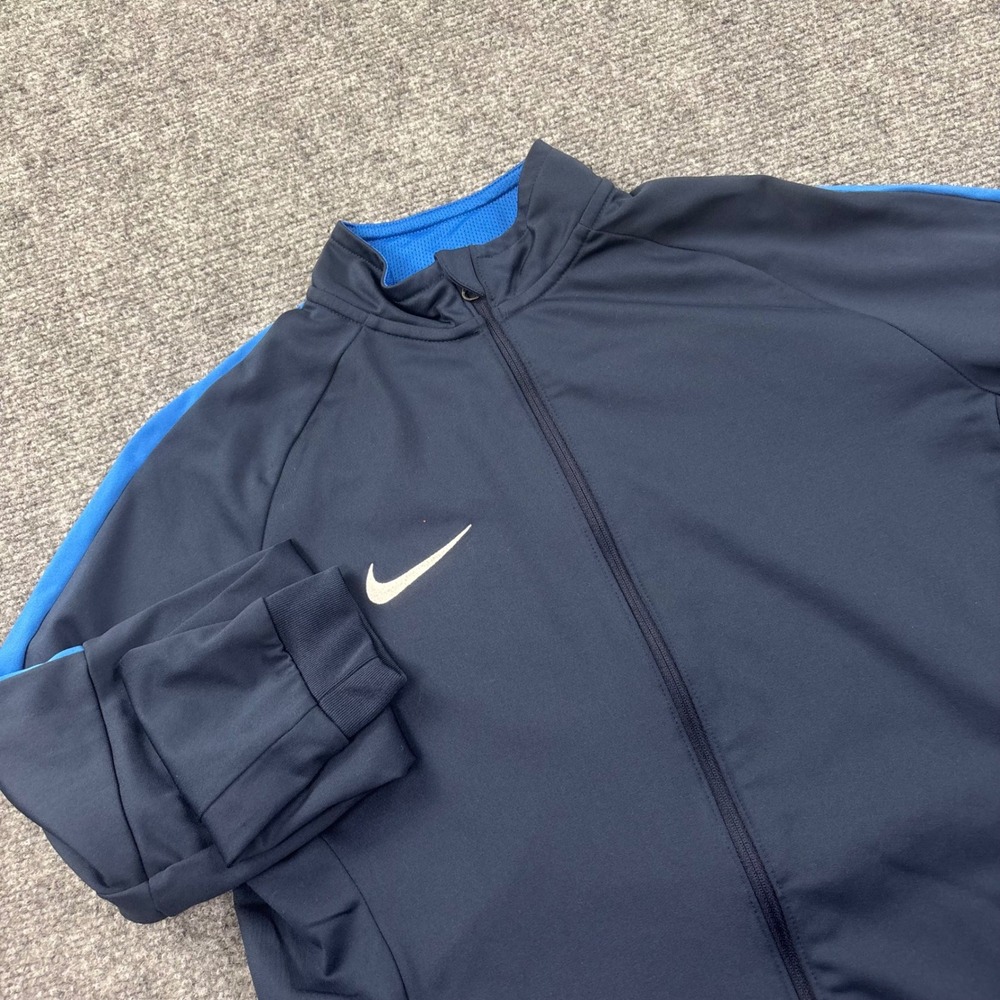 Nike Track Jacket Medium Navy Blue Dri-FIT Full Zip Training Mens